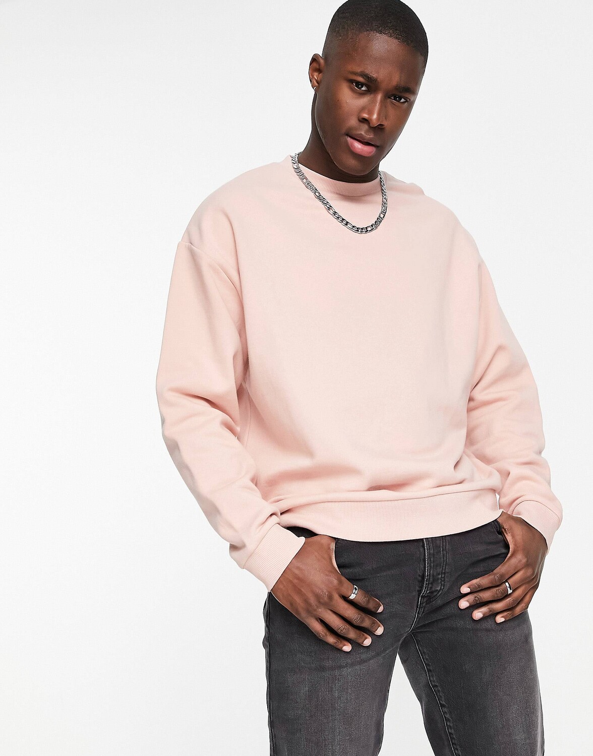 

Розовая толстовка оверсайз ASOS DESIGN