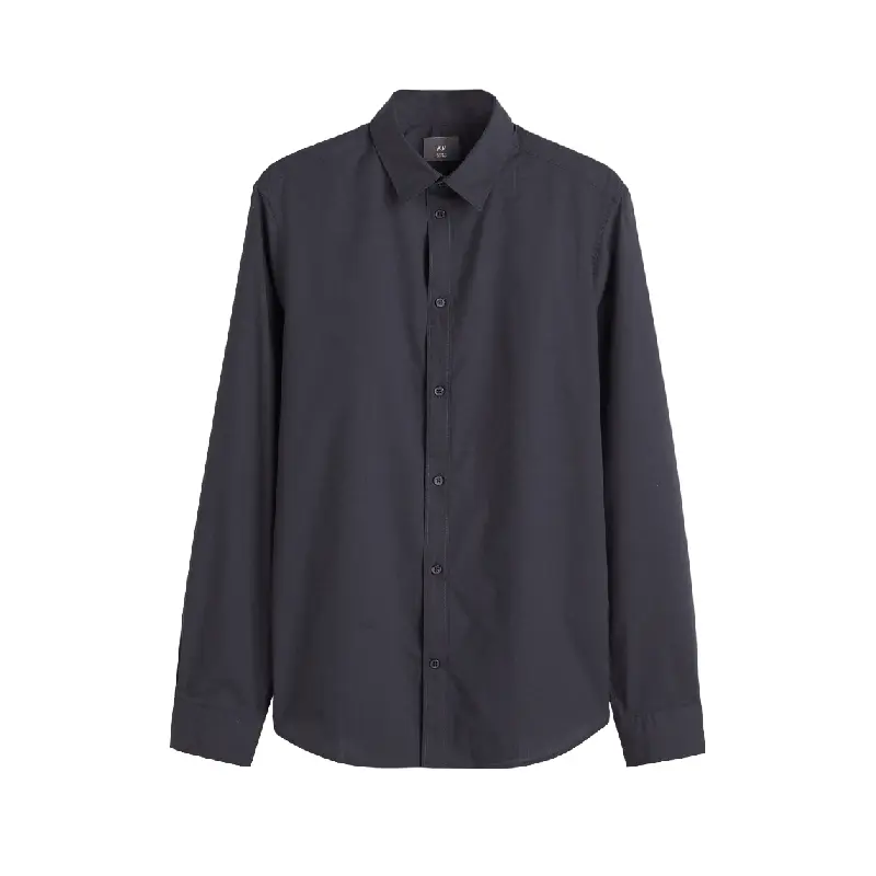 

Рубашка H&M Slim Fit Easy-iron, черный