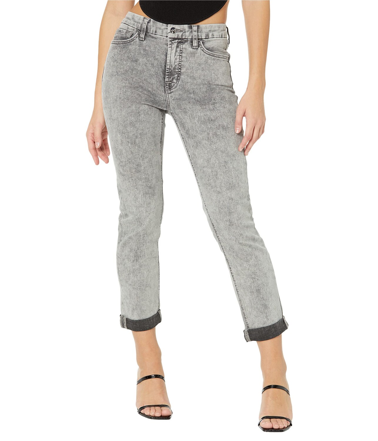 

Джинсы JEN7, Slim Boyfriend in Stonewash Grey