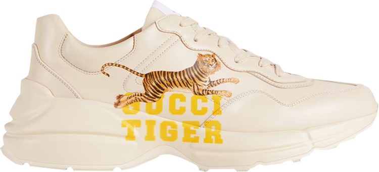 Кроссовки Gucci Rhyton Gucci Tiger, кремовый цена и фото