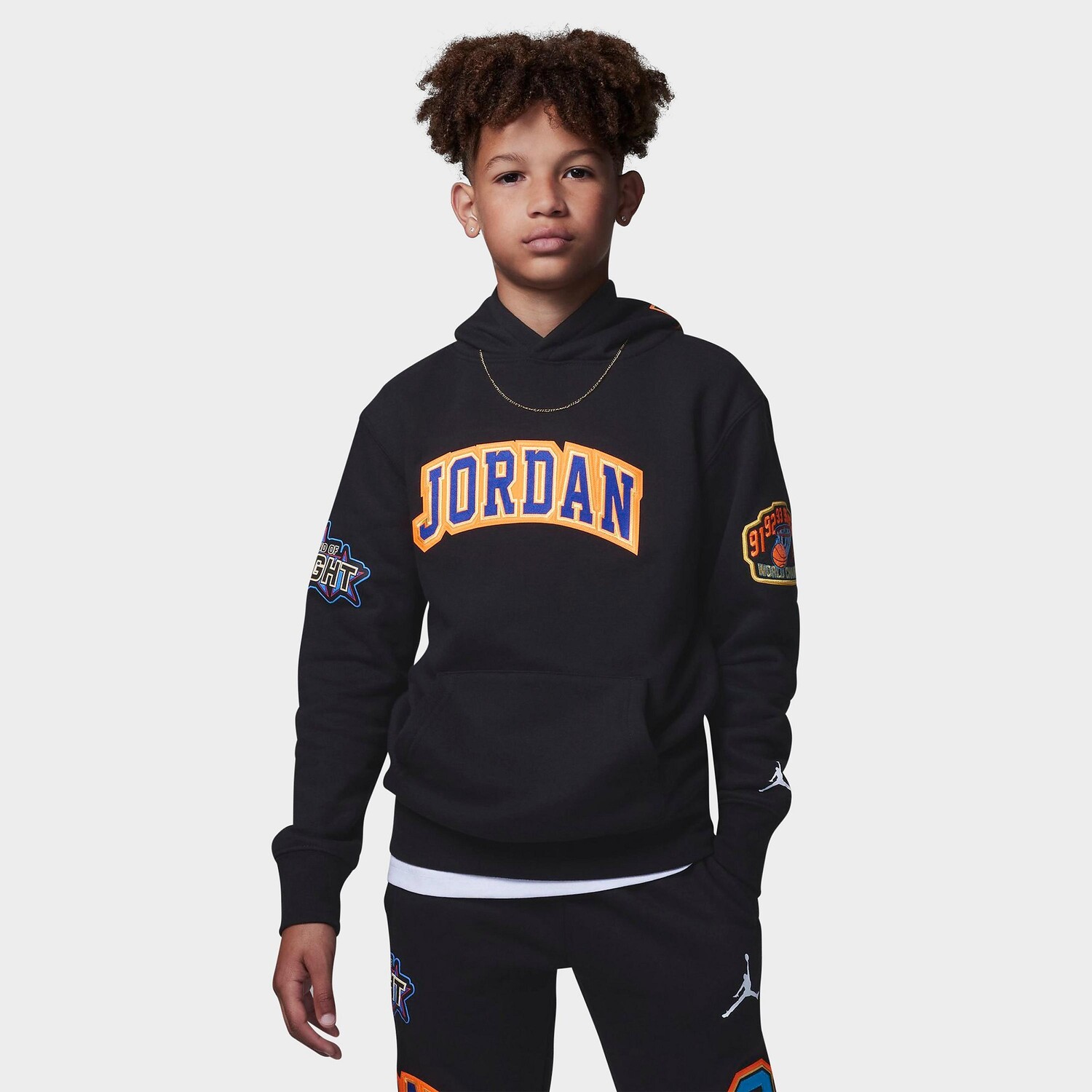 

Детский пуловер с худи Jordan Patch Pack, черный