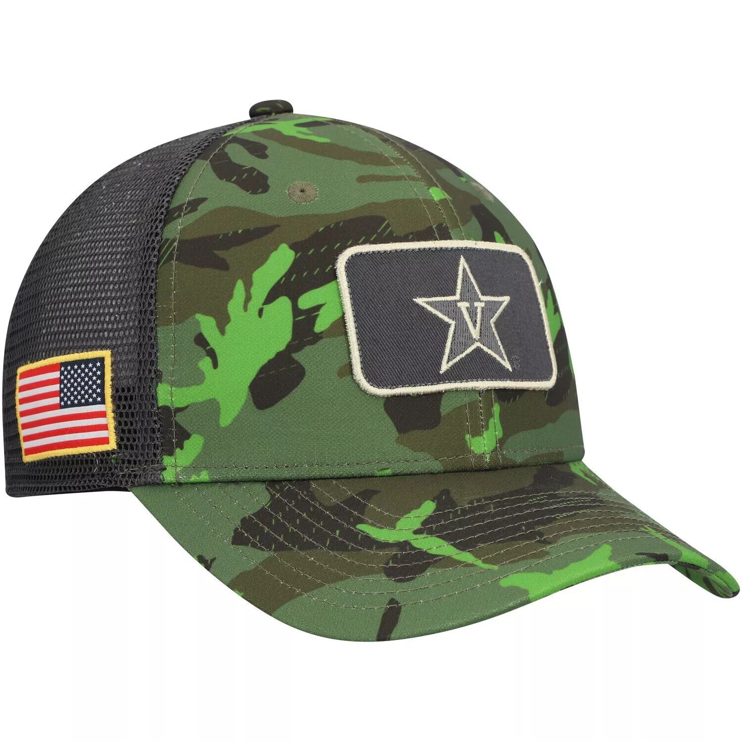 

Мужская кепка Nike Camo/Black Vanderbilt Commodores Classic99 Veterans Day Trucker Snapback