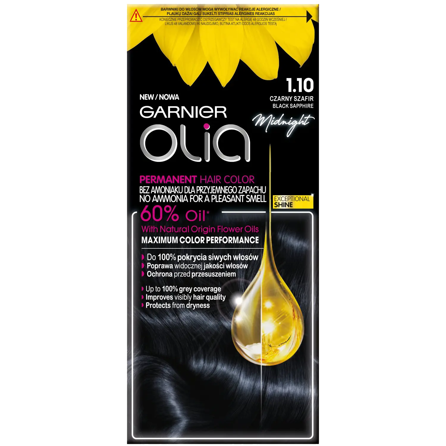 

Garnier Olia краска для волос 1.10 черный сапфир, 1 упаковка