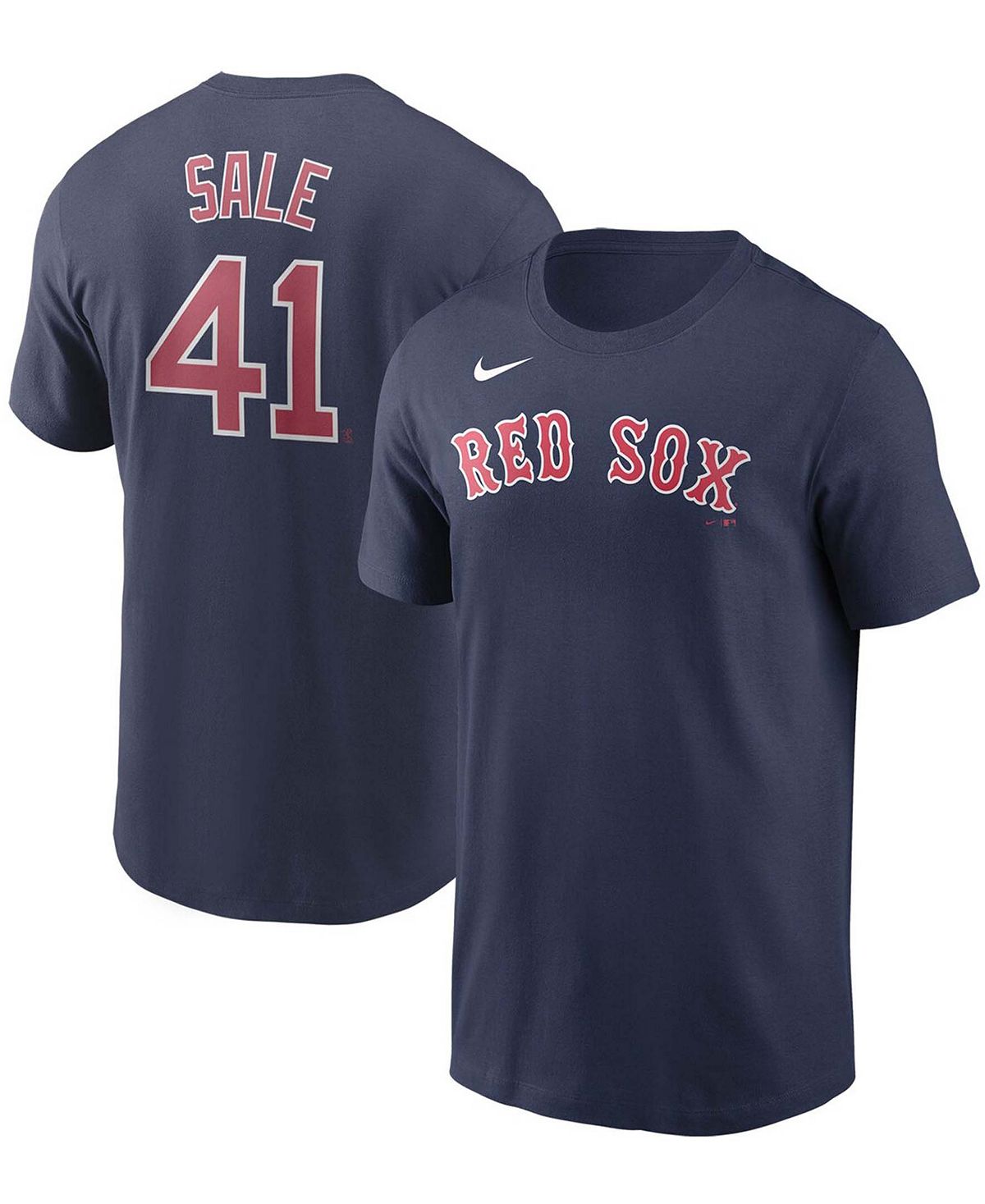 Мужская футболка chris sale navy boston red sox name number Nike, синий