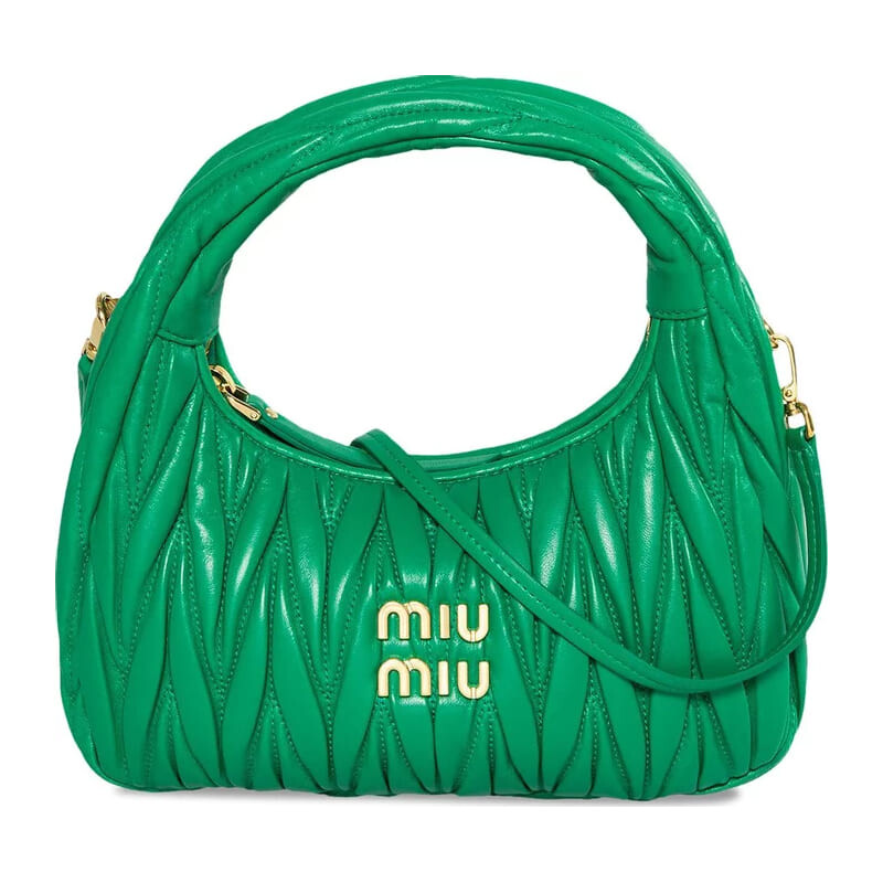 

Сумка-хобо Miu Miu Mango Mini, зеленый