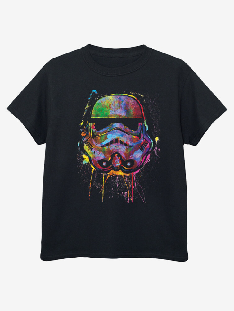 

Детская черная футболка NW2 Star Wars Paint Splats Helmet George., черный