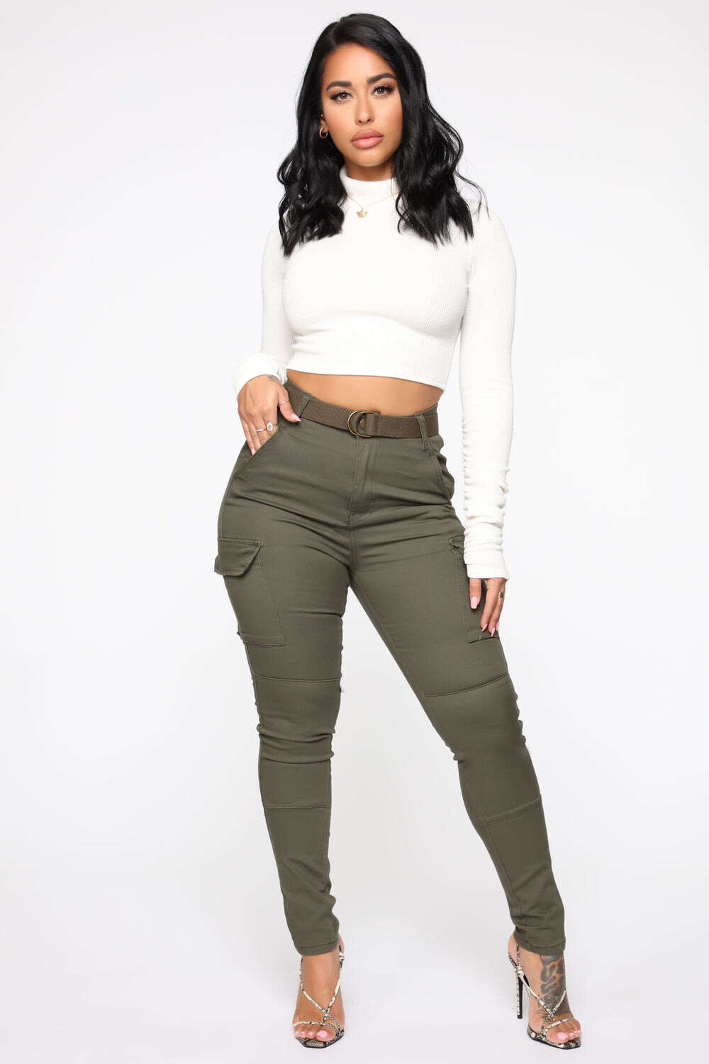 

Брюки карго Fashion Nova RJH2373, оливковый, Зеленый