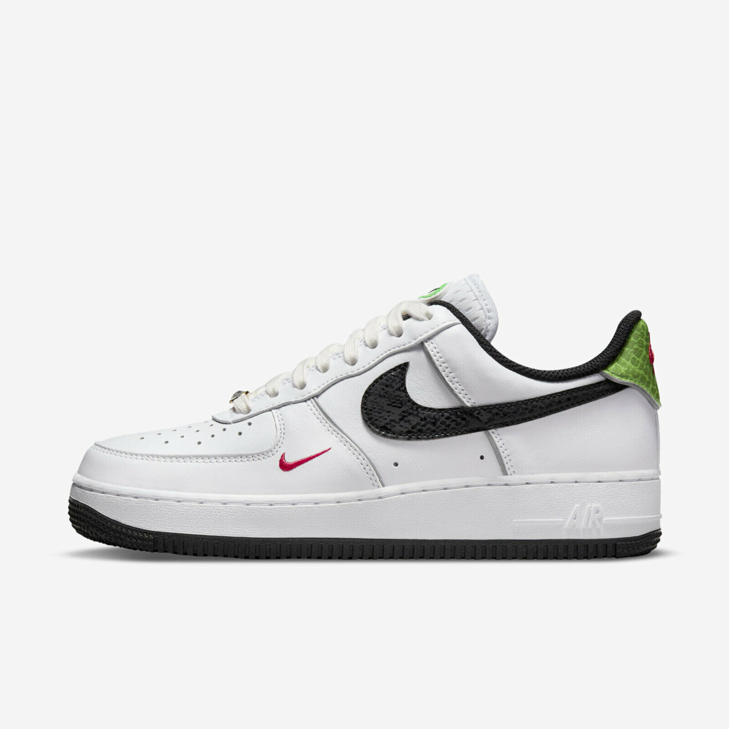

Кроссовки Nike WMNS Air Force 1 07 LX, белый/черный/зеленый, Черный;белый
