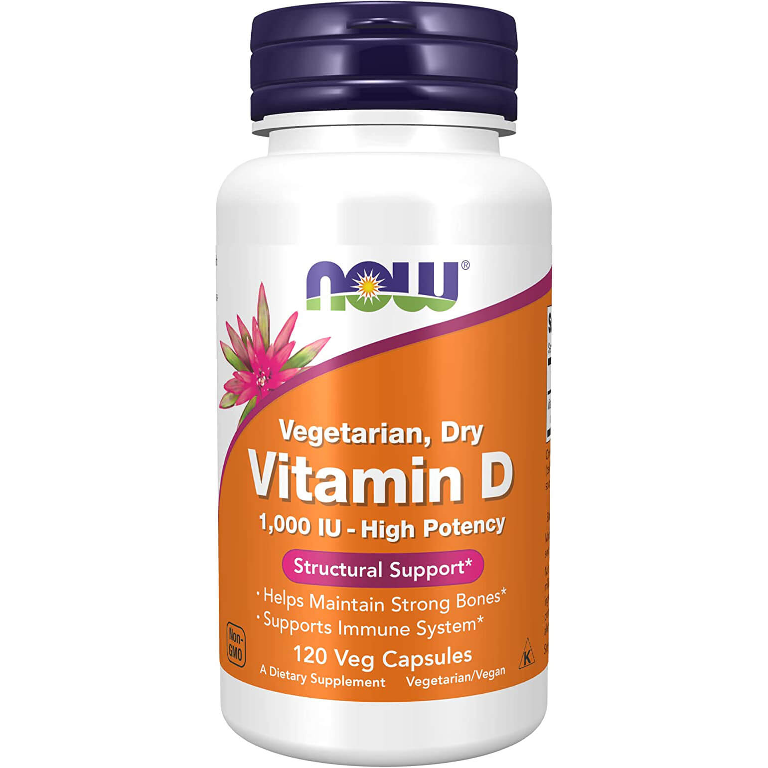 Витамин D Now Foods, 120 капсул