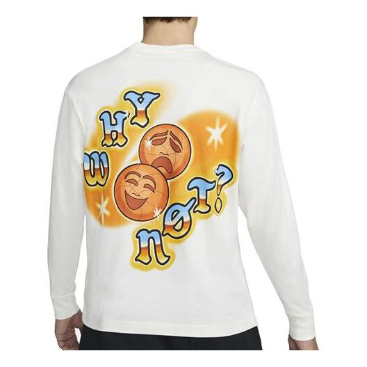 

Футболка Air Jordan Why Not Casual Printing Sports Long Sleeves White, Белый