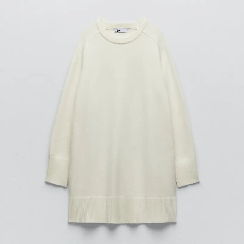 

Платье Zara Short Knit, кремовый