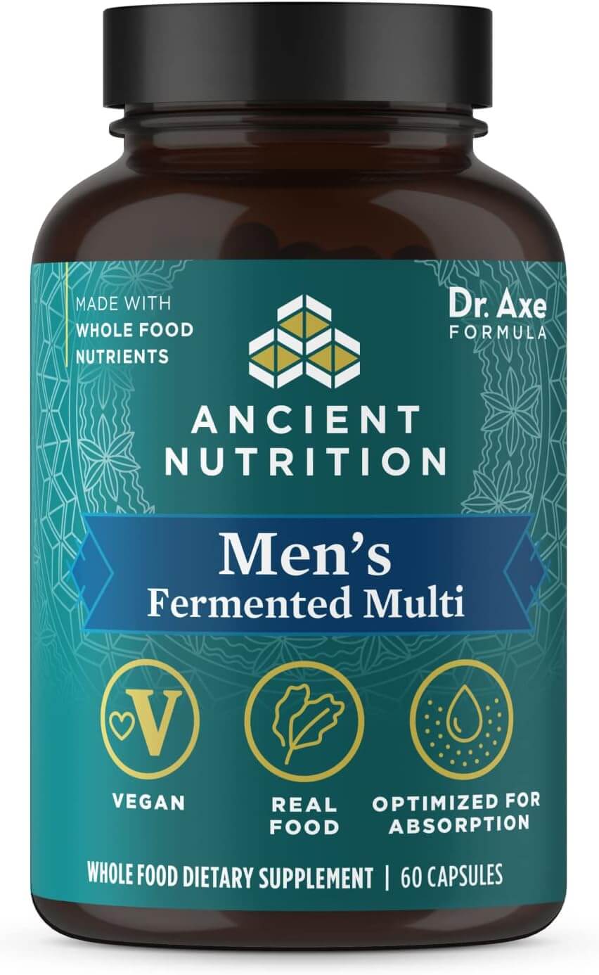 Мультивитамины для мужчин Ancient Nutrition Fermented Immune Support Vegan Paleo and Keto Friendly, 60 капсул plantfusion vegan complete immune support 60 vegan lozenges