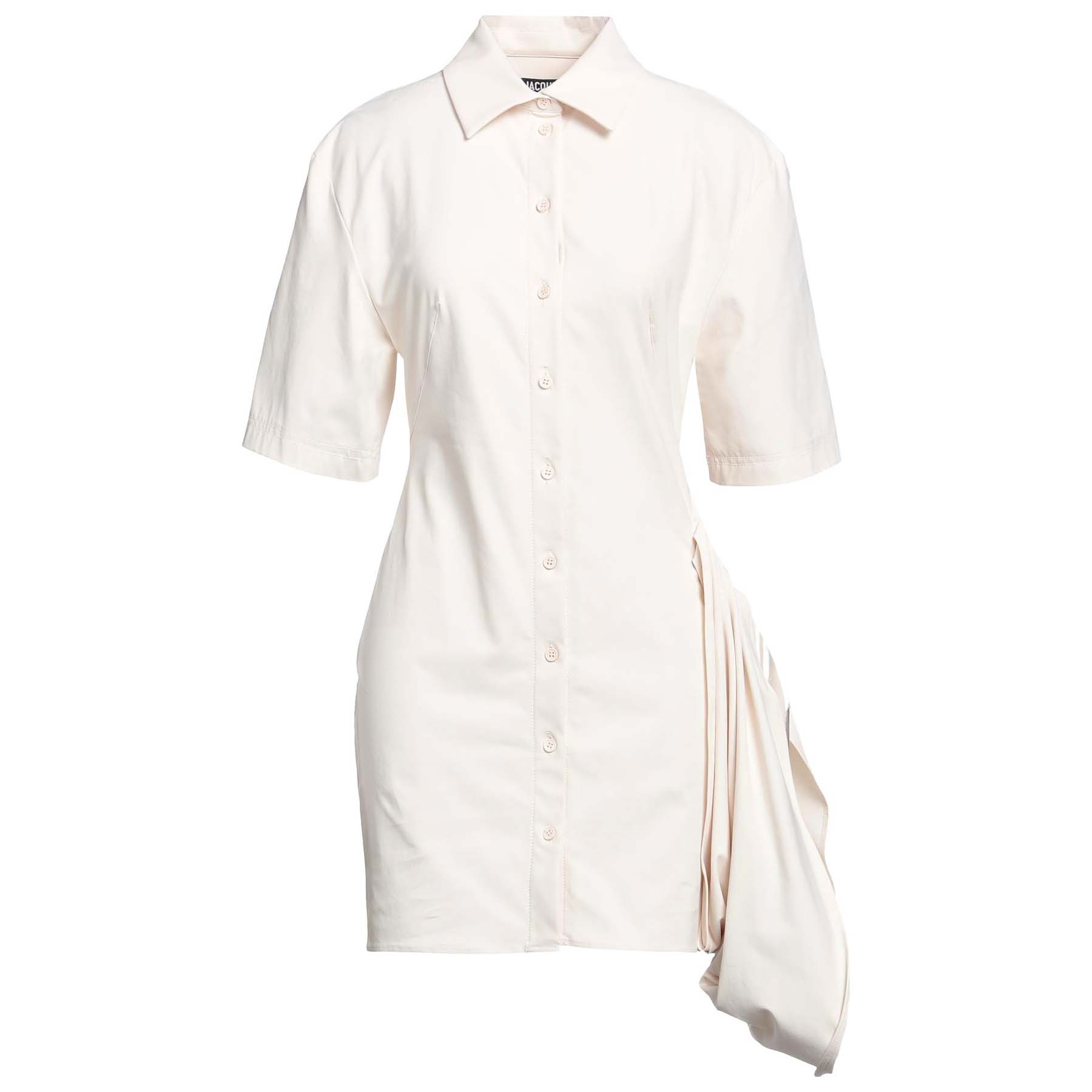 Платье-рубашка Jacquemus, кремовый цена и фото