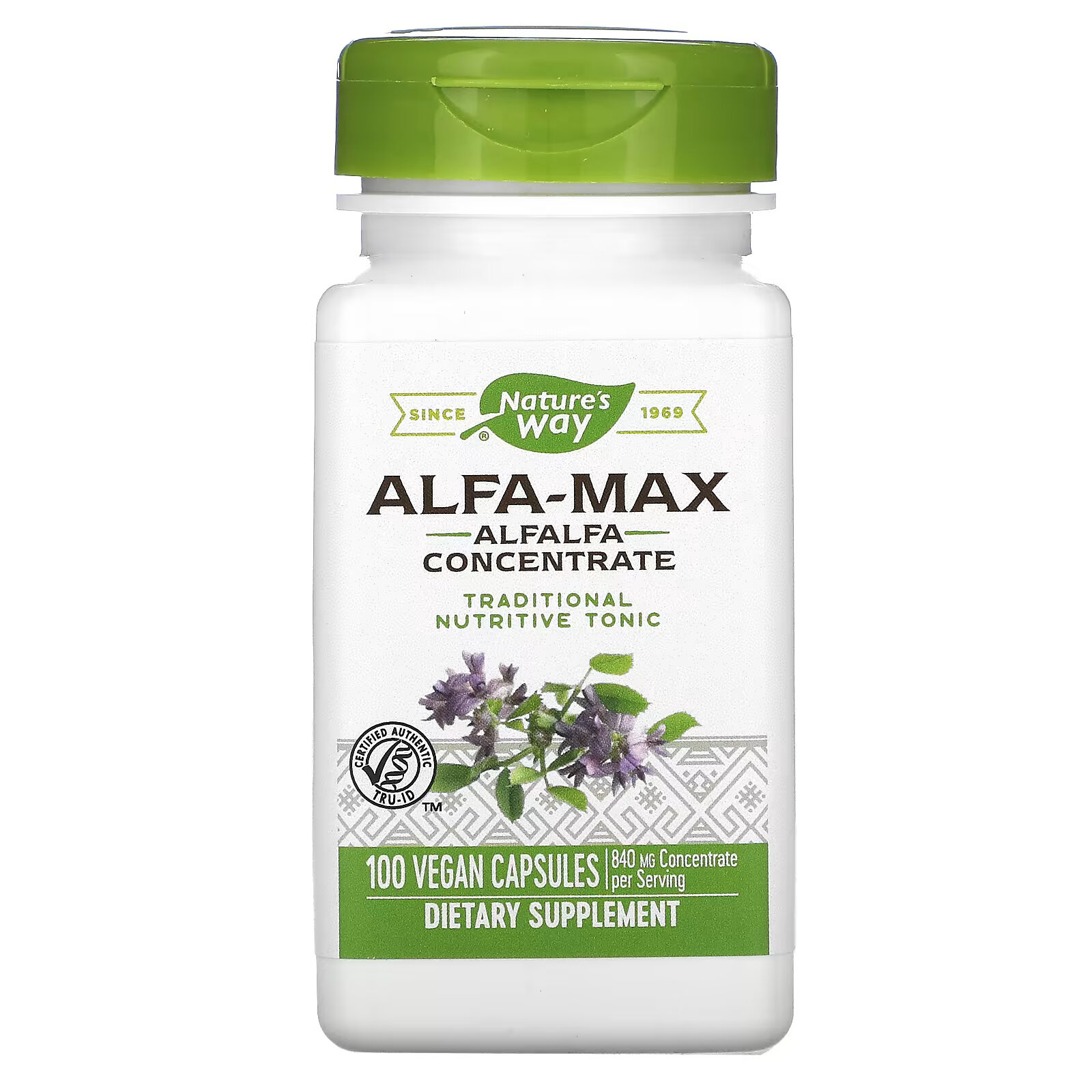 Концентрат люцерны Nature's Way Alfa-Max 420 мг, 100 веганских капсул