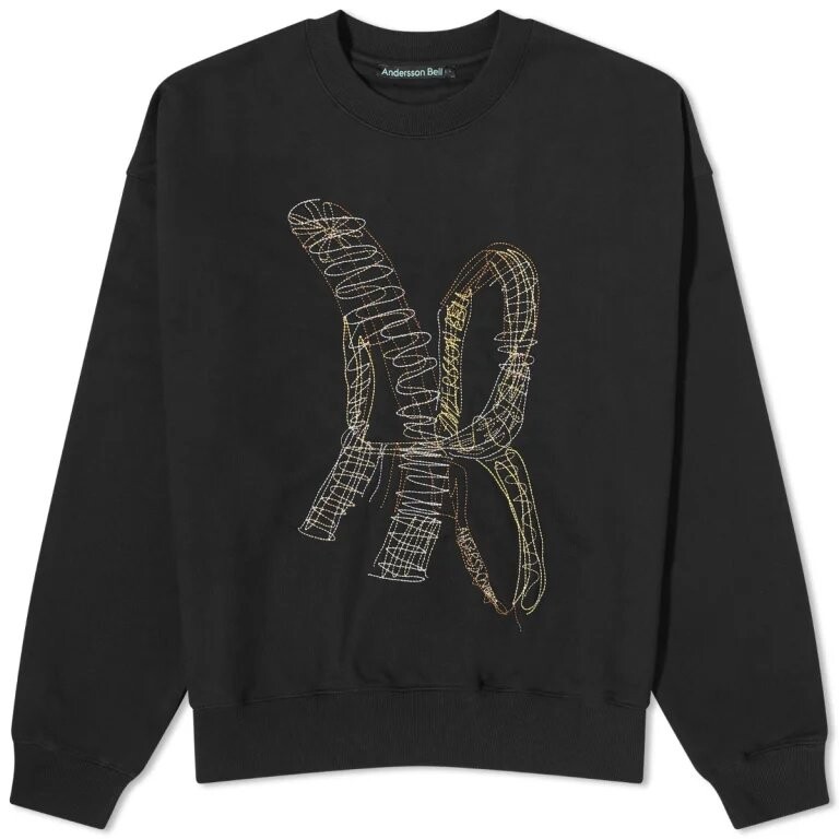 

Свитшот Andersson Bell Ab Logo Crew, черный