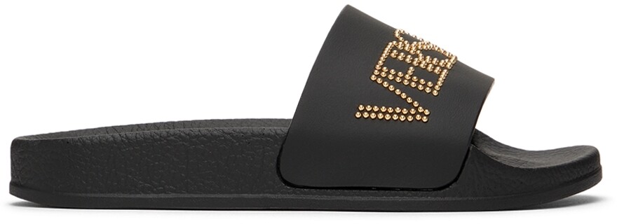 

Детские черные сандалии с шипами Versace