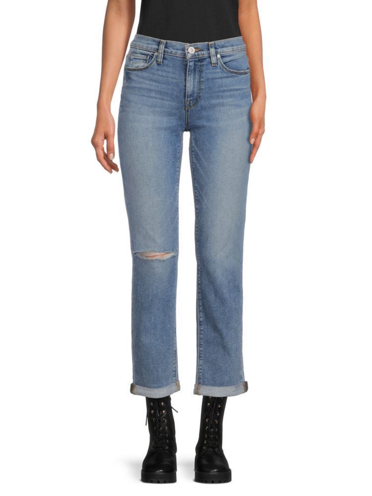 цена Укороченные прямые джинсы Kass с высокой посадкой Hudson, цвет Sabina