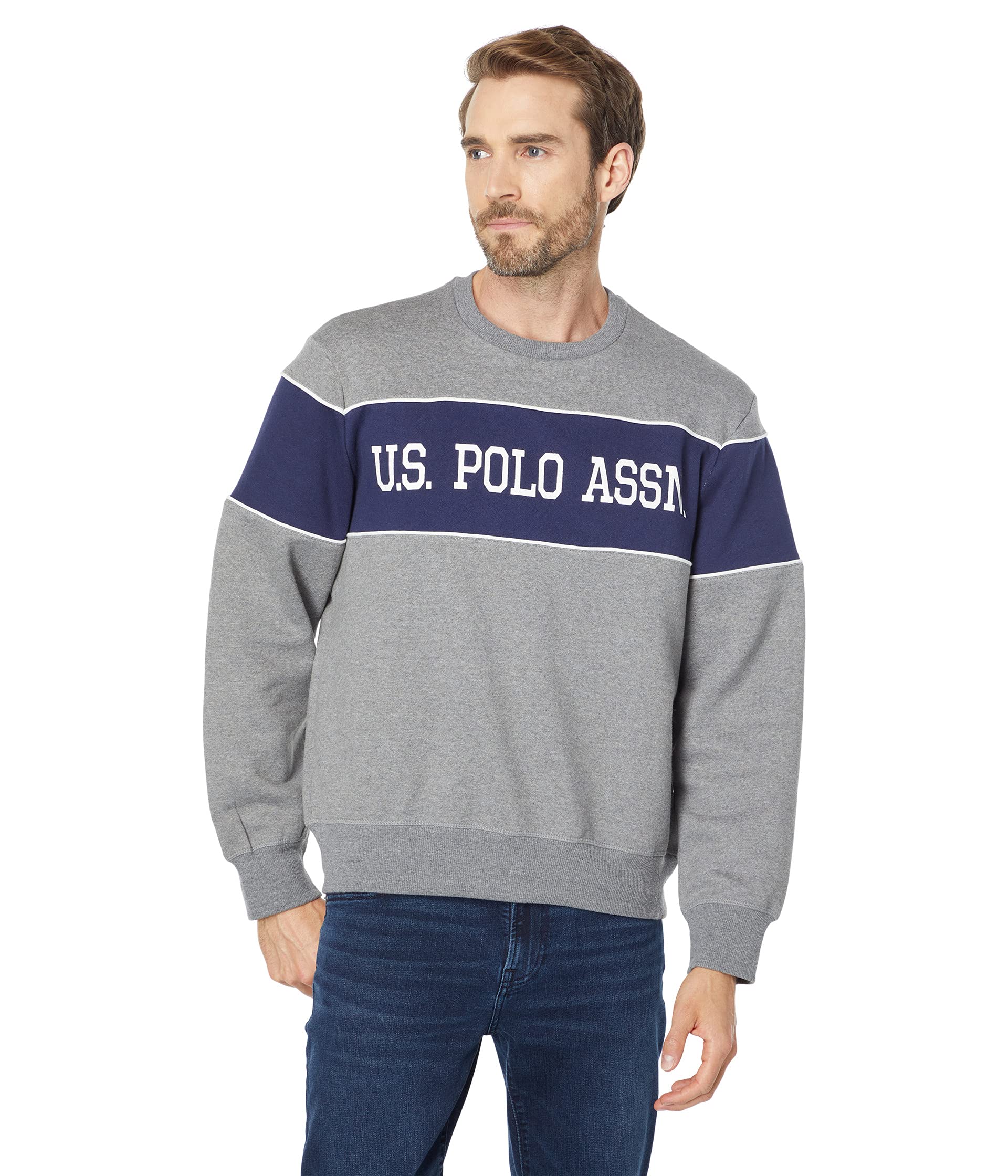 

Пуловер U.S. POLO ASSN., Long Sleeve Crew Neck Sweatshirt, Серый