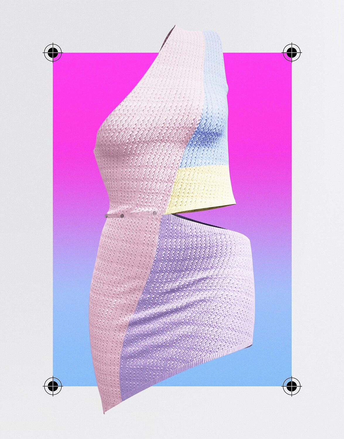 

Хлопковое пляжное платье 2 в 1 на пуговицах ASOS DESIGN Circular Design в цвете колор-блок