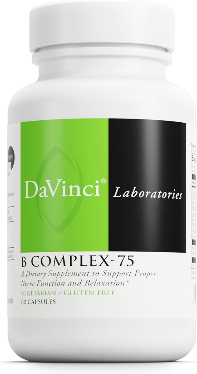 Комплекс витаминов группы B DaVinci Laboratories, 60 капсул комплекс витаминов группы b natrol b complex energy support в таблетках 90 шт
