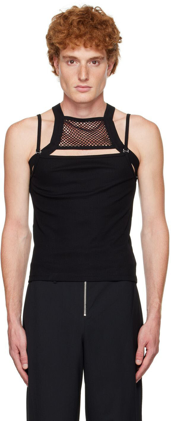 

SSENSE Эксклюзивная черная майка с сетчатой ​​кобурой Dion Lee
