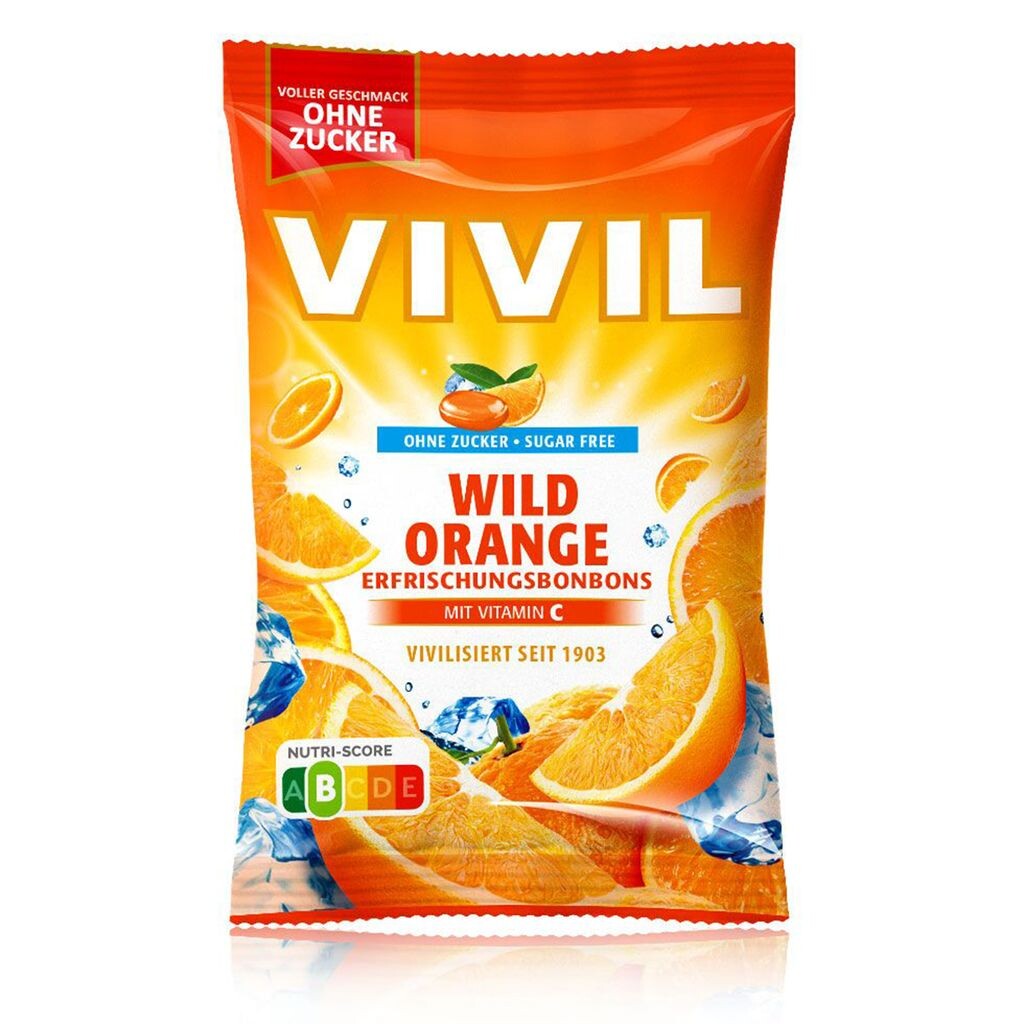 

VIVIL Освежающие конфеты Wild Orange без сахара | 120 г Vivil A. Müller