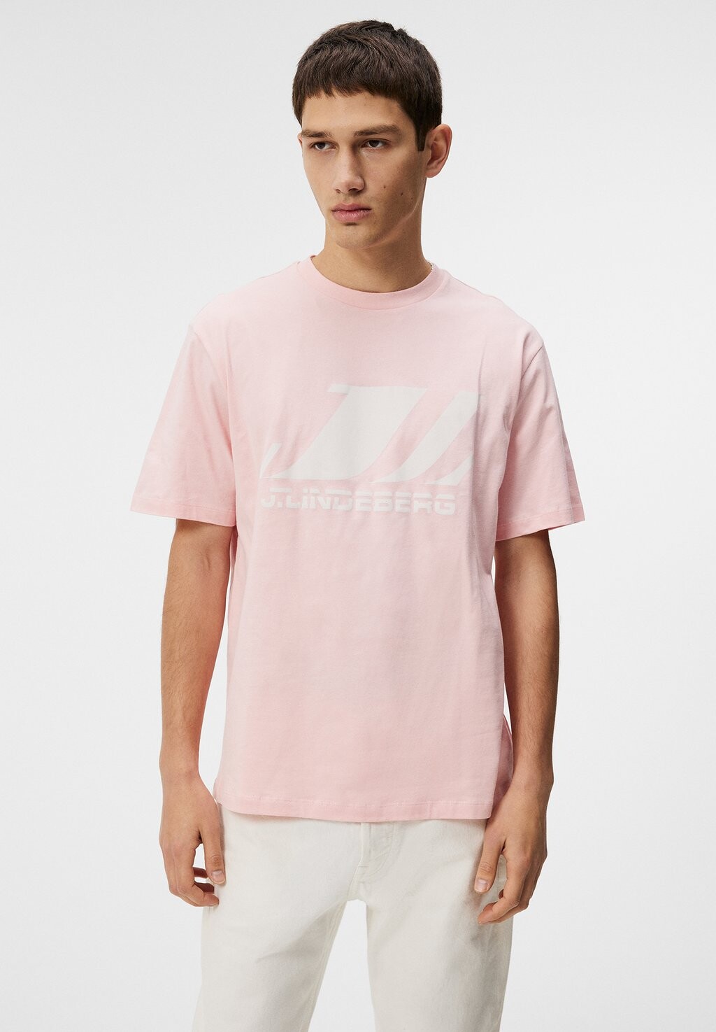 

Футболка с принтом PARCY LOGO J.LINDEBERG, цвет powder pink