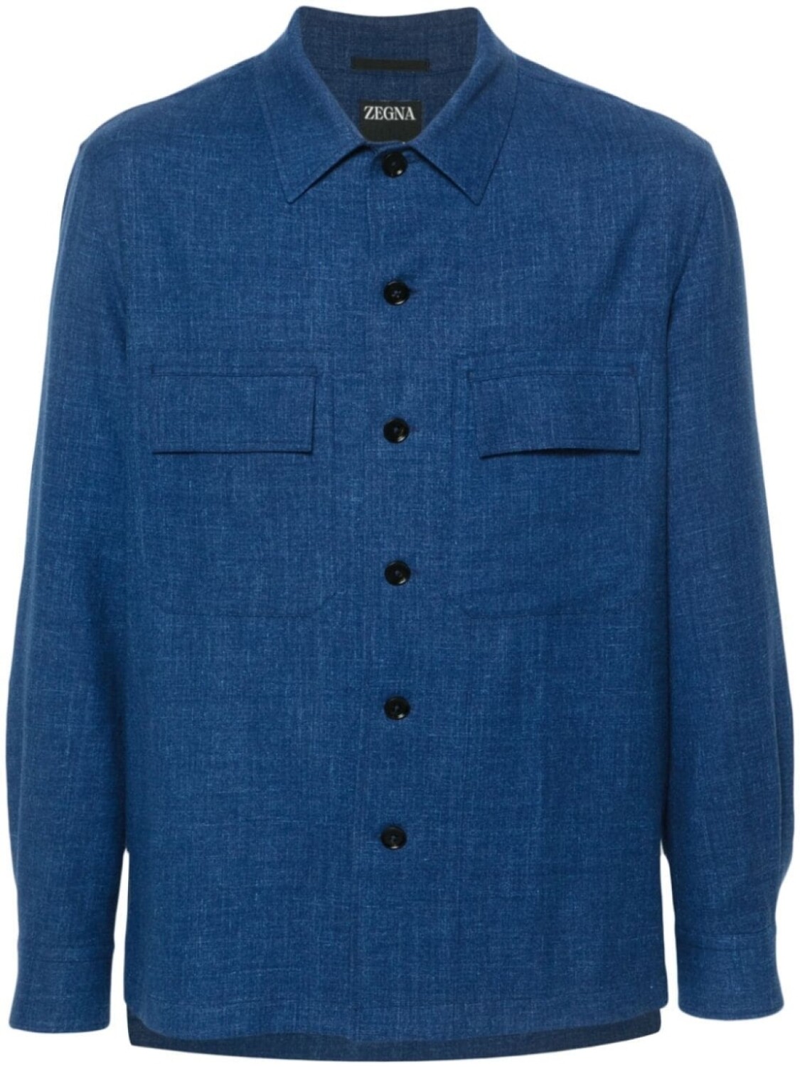 

Zegna рубашка с декоративной строчкой, синий