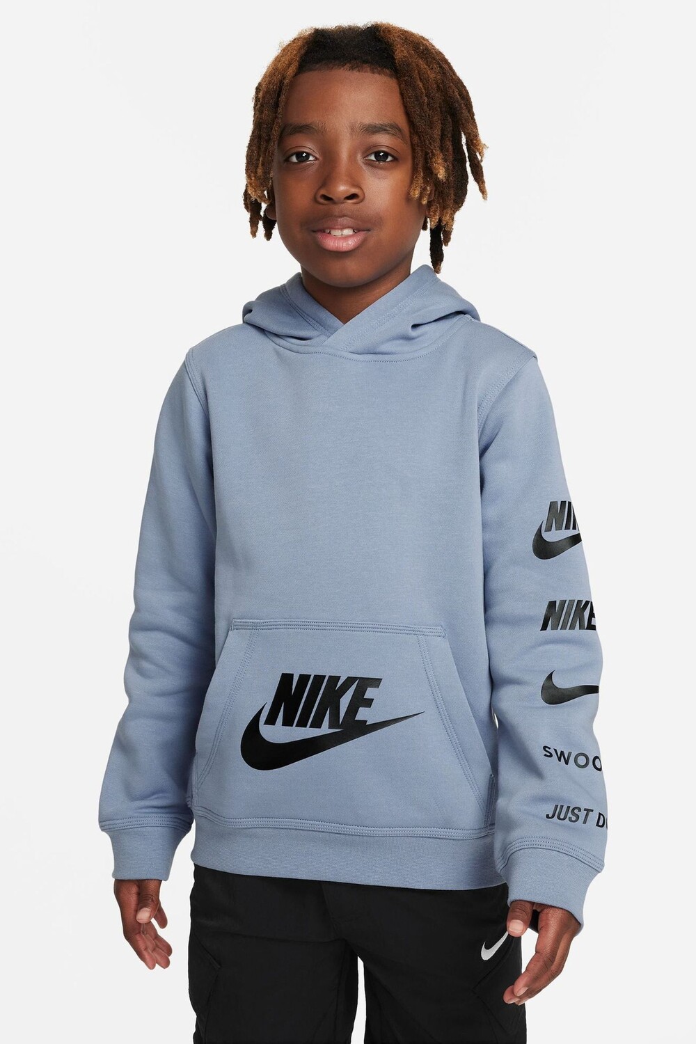 

Вязаный с капюшоном и логотипом Nike, синий