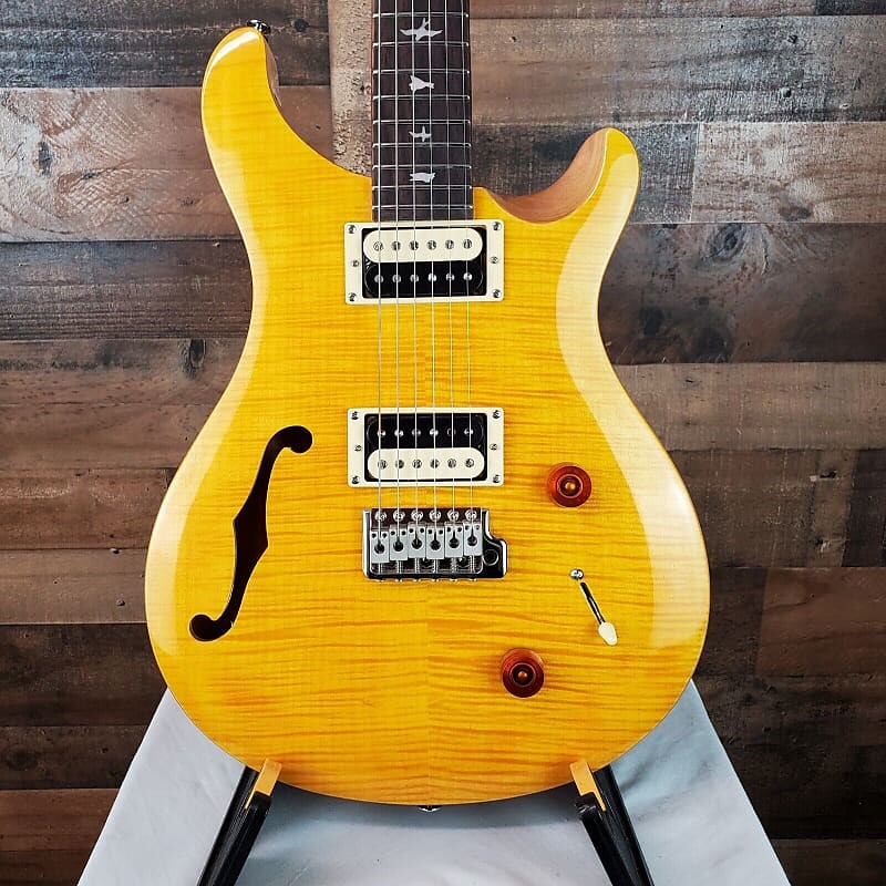 

Электрогитара PRS SE Custom 22 Semi-Hollow with PRS Gig Bag, Santana Yellow, Free Ship, 320