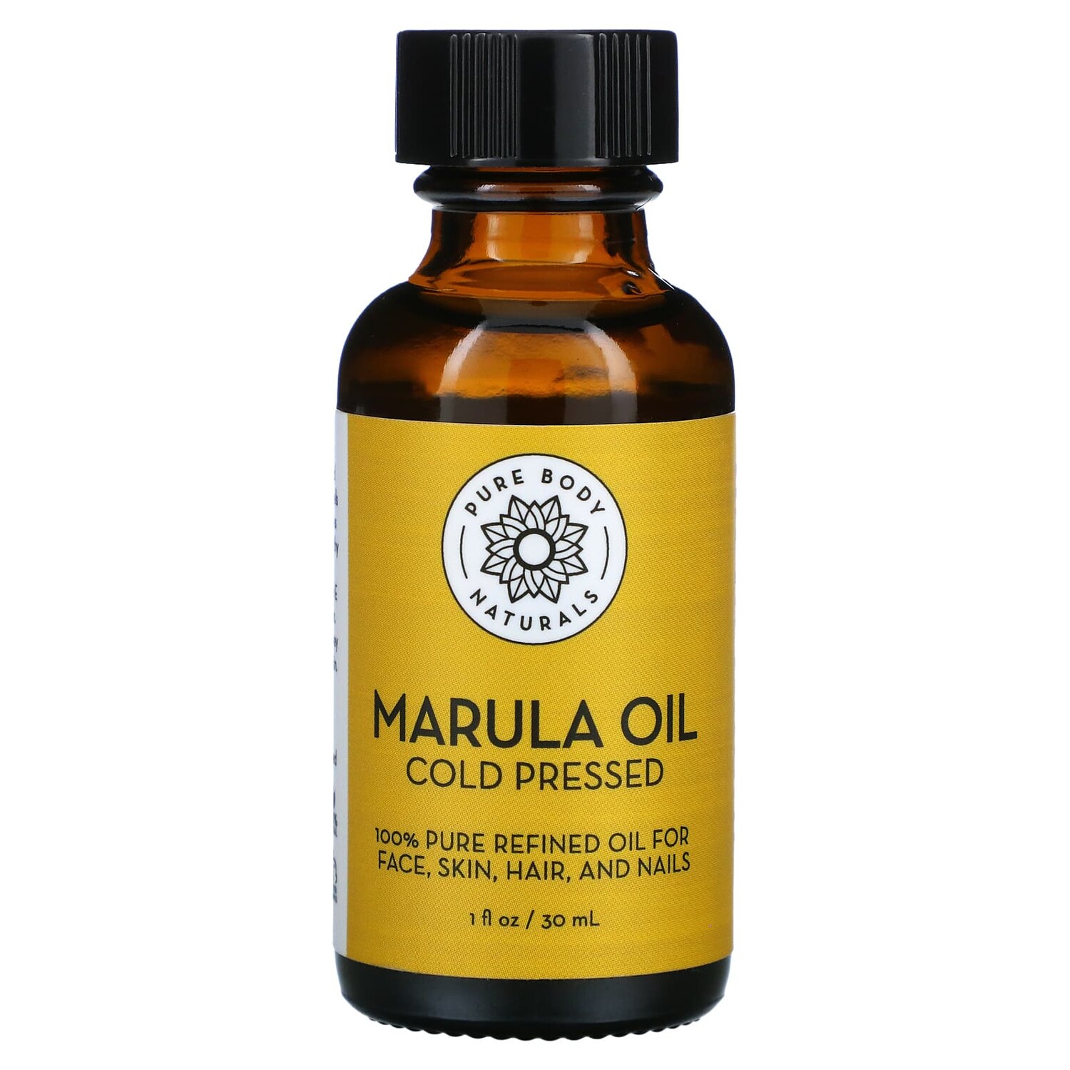 

Масло марулы, холодного отжима, 30 мл (1 жидк. Унция), Pure Body Naturals