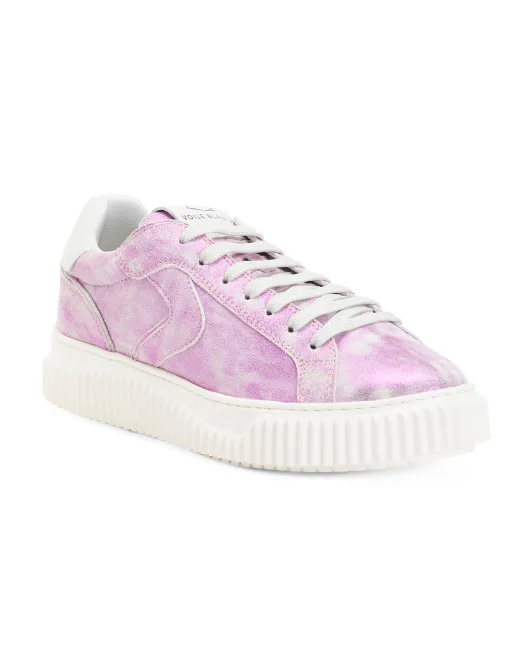 

Замшевые кроссовки Lipari с эффектом металлик Voile Blanche, цвет Fuschia