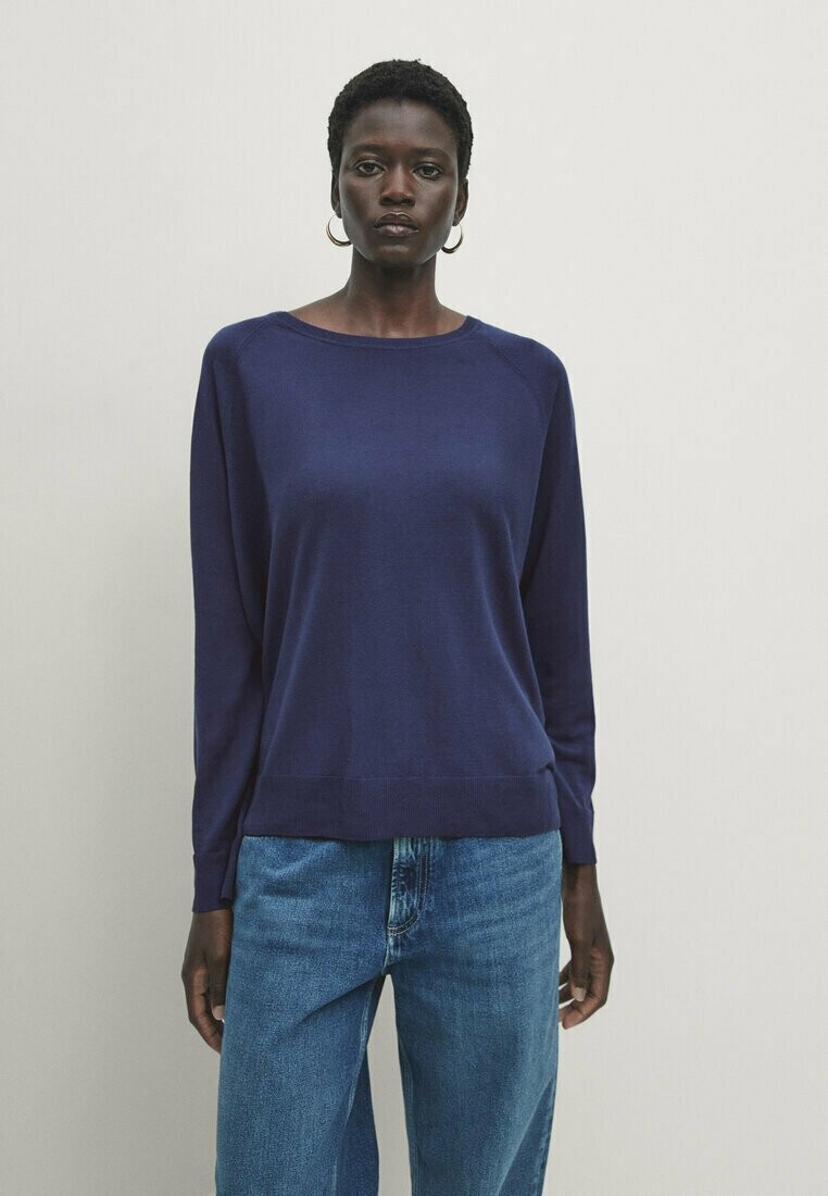 

Джемпер With A Crew Neck Massimo Dutti, цвет mottled lilac