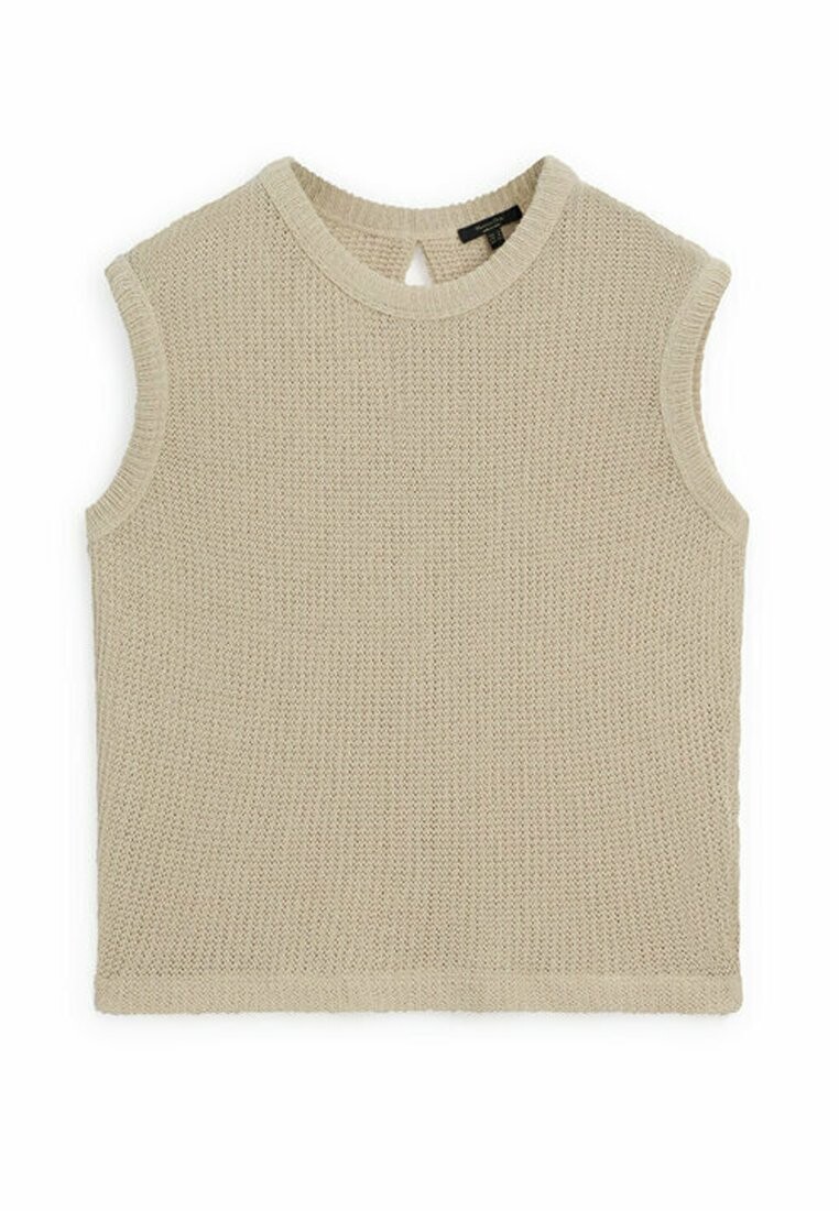 

Вязаный свитер SLEEVELESS Massimo Dutti, цвет beige