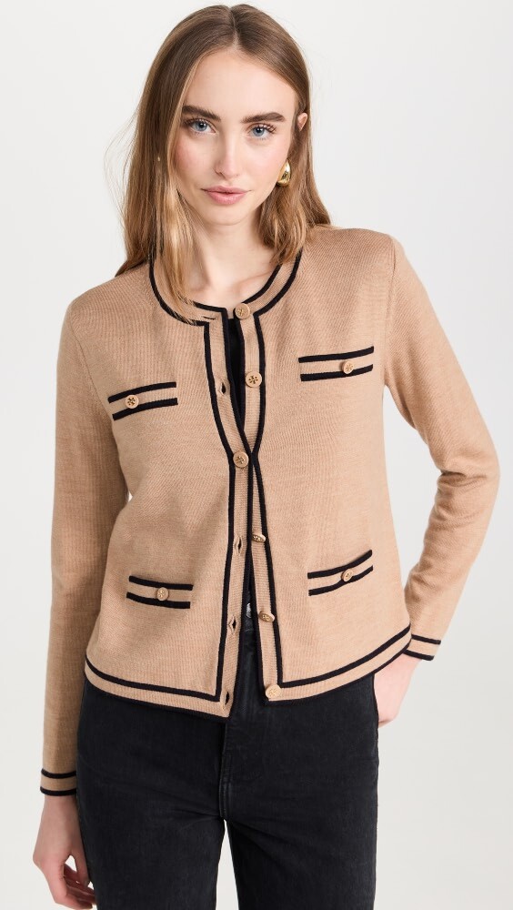 

Кардиган Tory Burch Kendra, кэмел