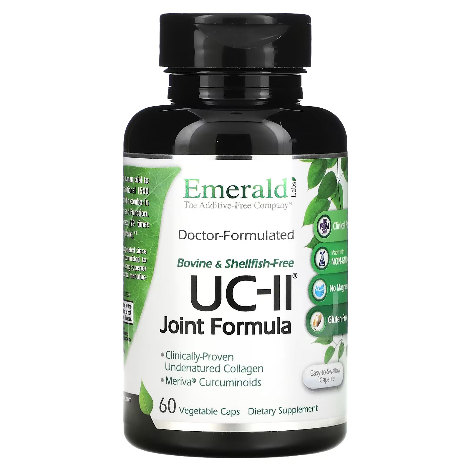 Emerald Laboratories, UC-II Формула для здоровья суставов, 60 растительных капсул now foods улучшенная формула для укрепления суставов uc ii 60 растительных капсул