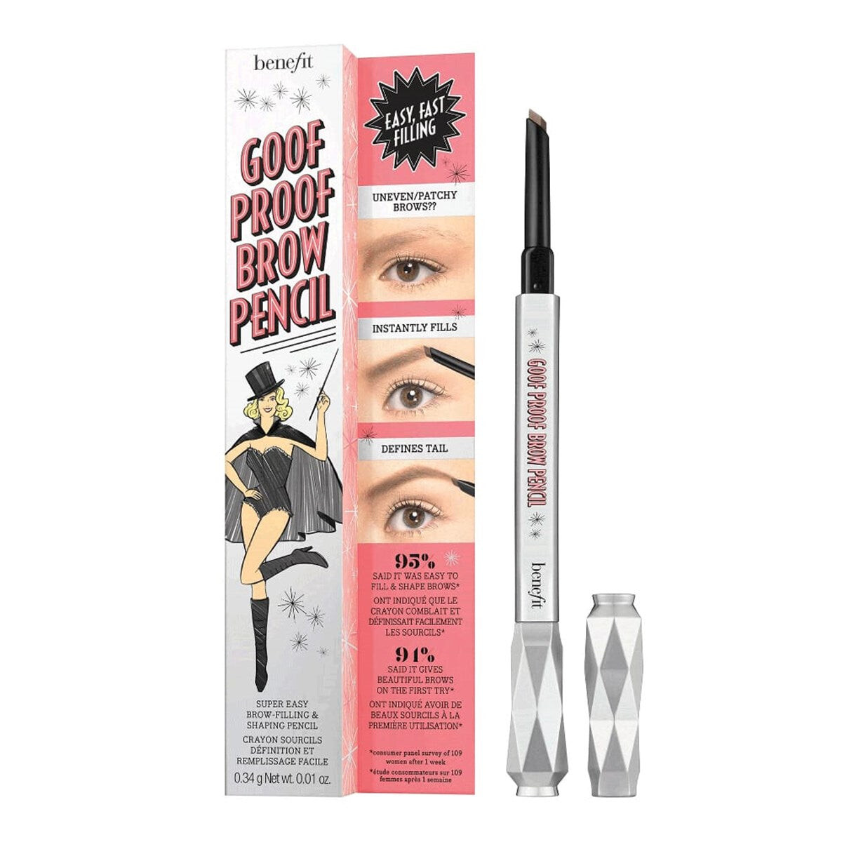 

Benefit Карандаш для бровей Goof Proof 2 Теплый золотистый блонд 0.34г