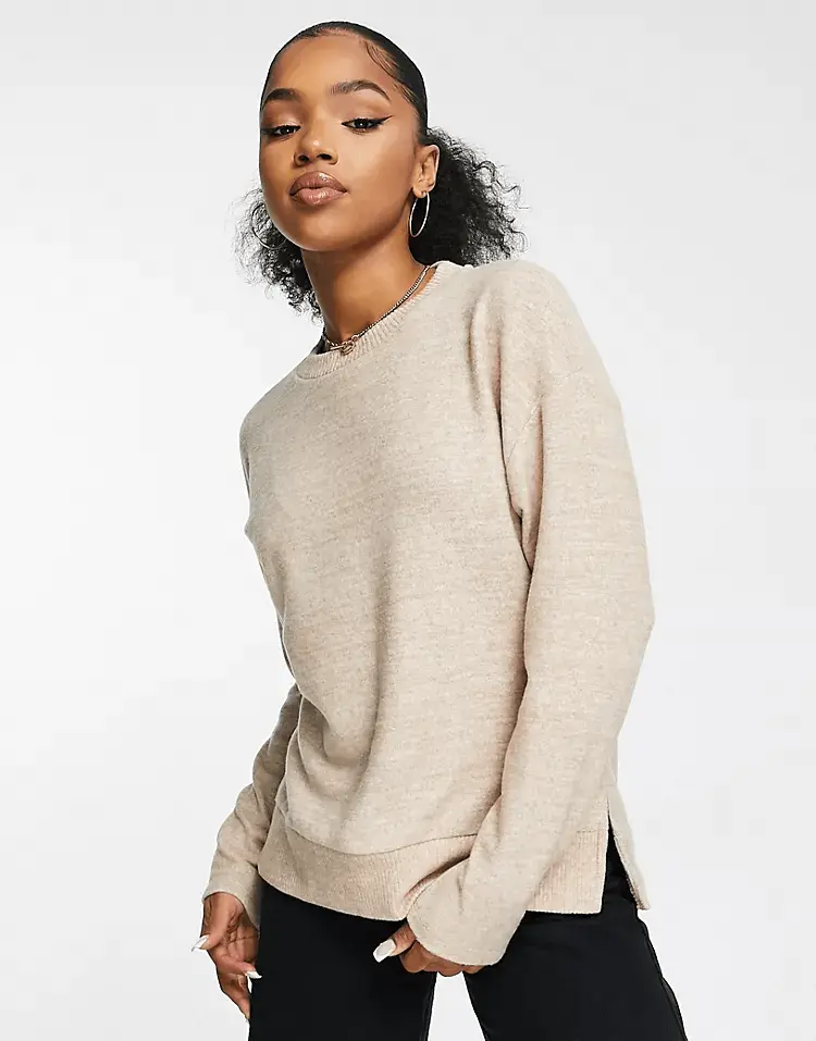 

Джемпер Stradivarius Super Soft, бежевый
