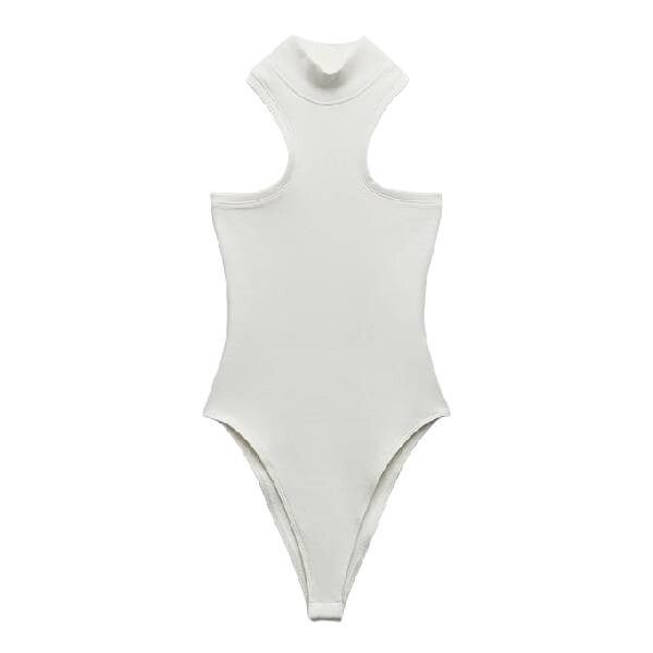 

Боди Zara Ribbed Halter, белый