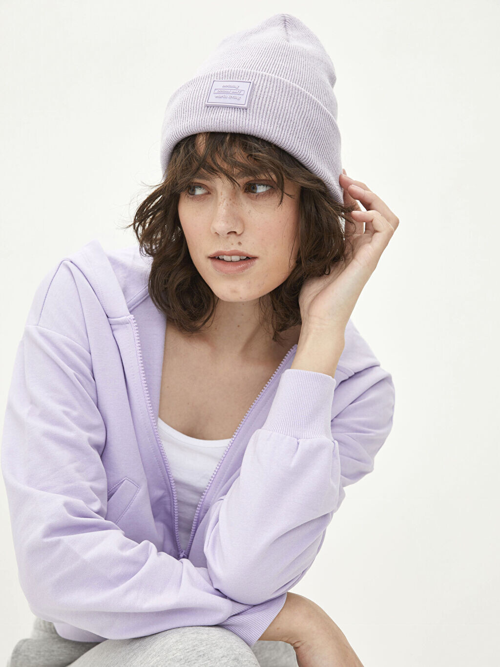 

Женский берет с принтом этикетки LCW Accessories