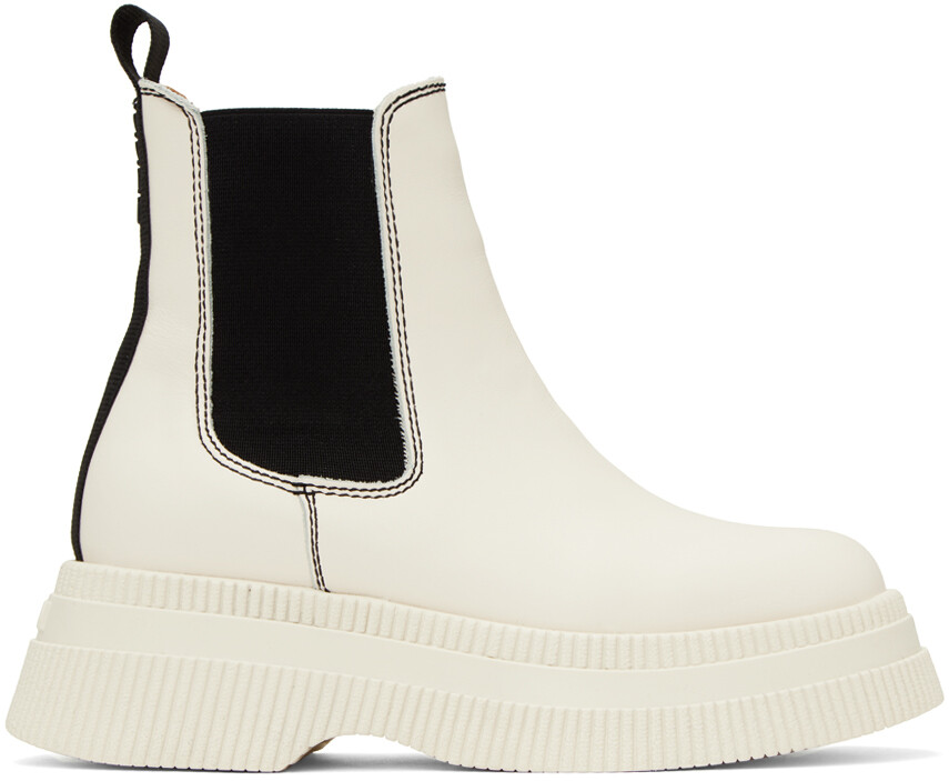

Белые ботинки челси Creepers GANNI, Белый, Белые ботинки челси Creepers GANNI