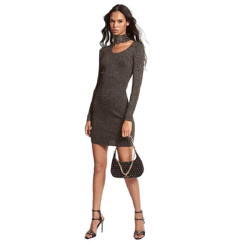 

Платье Michael Michael Kors Metallic Stretch Viscose, черный/золото