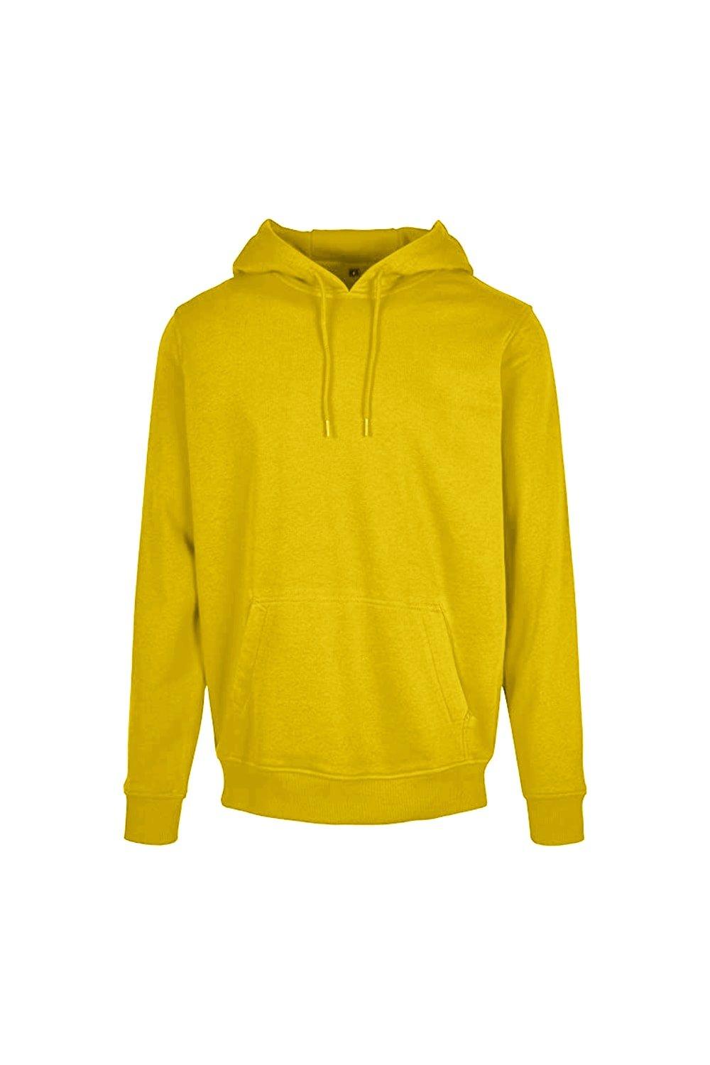 Тяжелый пуловер с капюшоном Build Your Brand, желтый