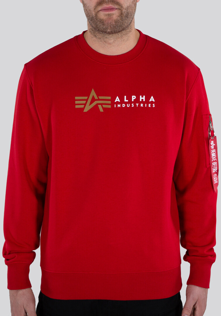 

Пуловер Alpha Industries Label, красный