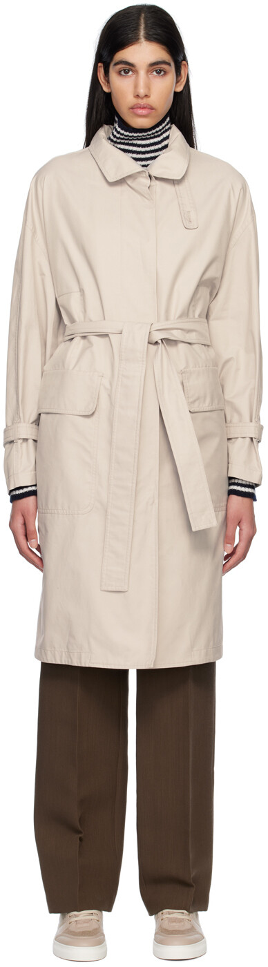

Тренч Off-White The Cube Max Mara, Серый
