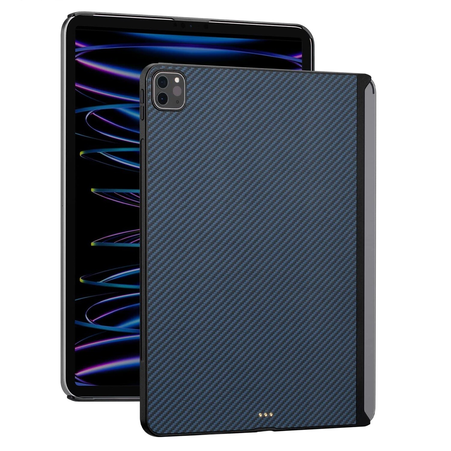

Чехол Pitaka MagEz Case 2 для iPad 12.9 2021/2022, Black/Blue, Синий