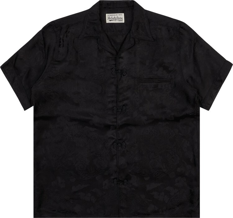 

Рубашка Wacko Maria Jacquard Hawaiian Shirt 'Black', черный