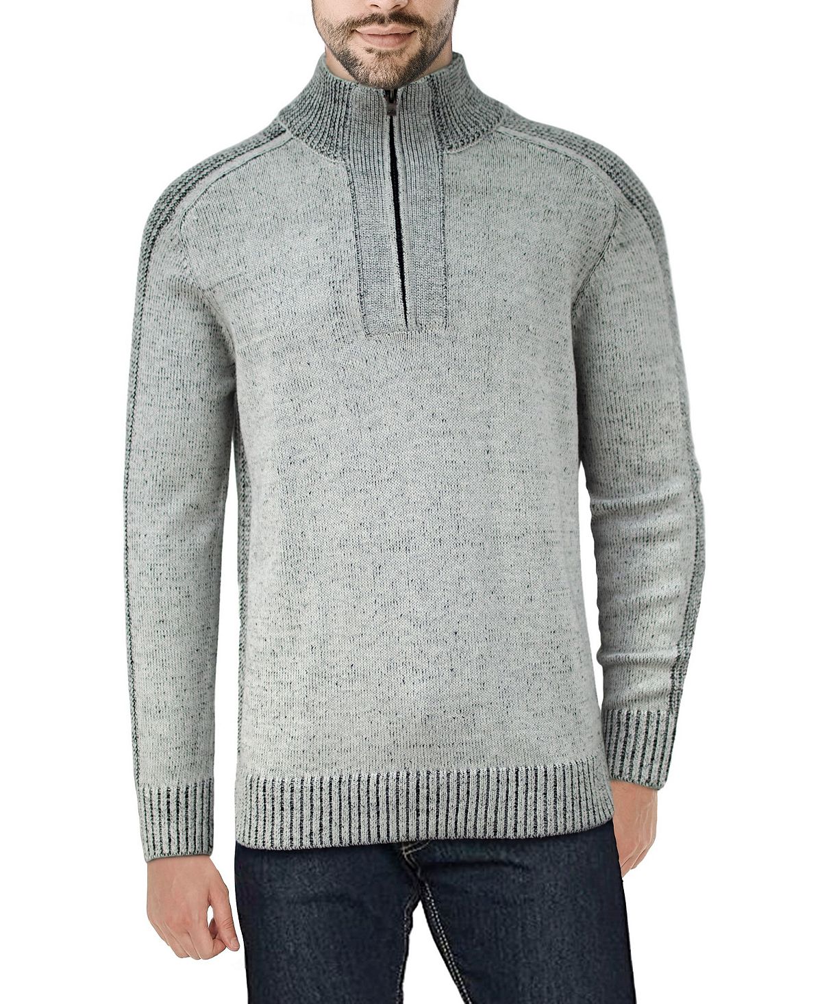 Мужской пуловер с молнией на четверть X-Ray, мульти цена и фото