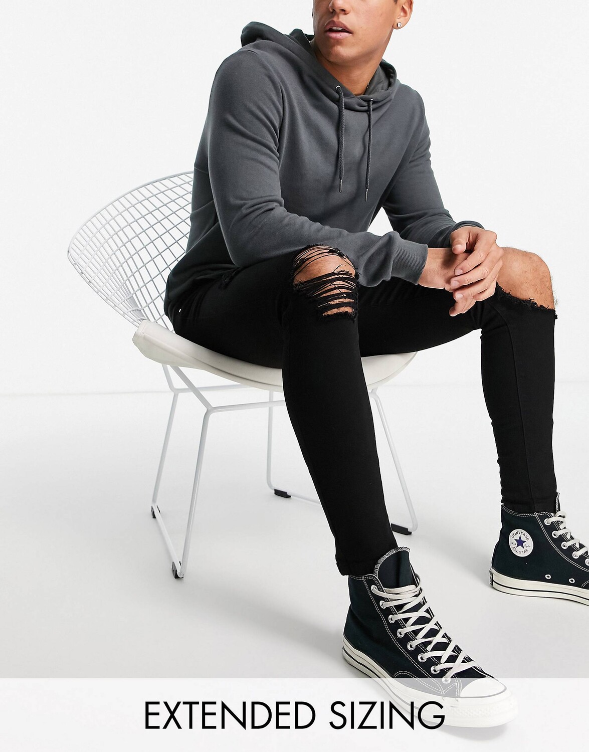 

Джинсы ASOS DESIGN Power Stretch, чёрный