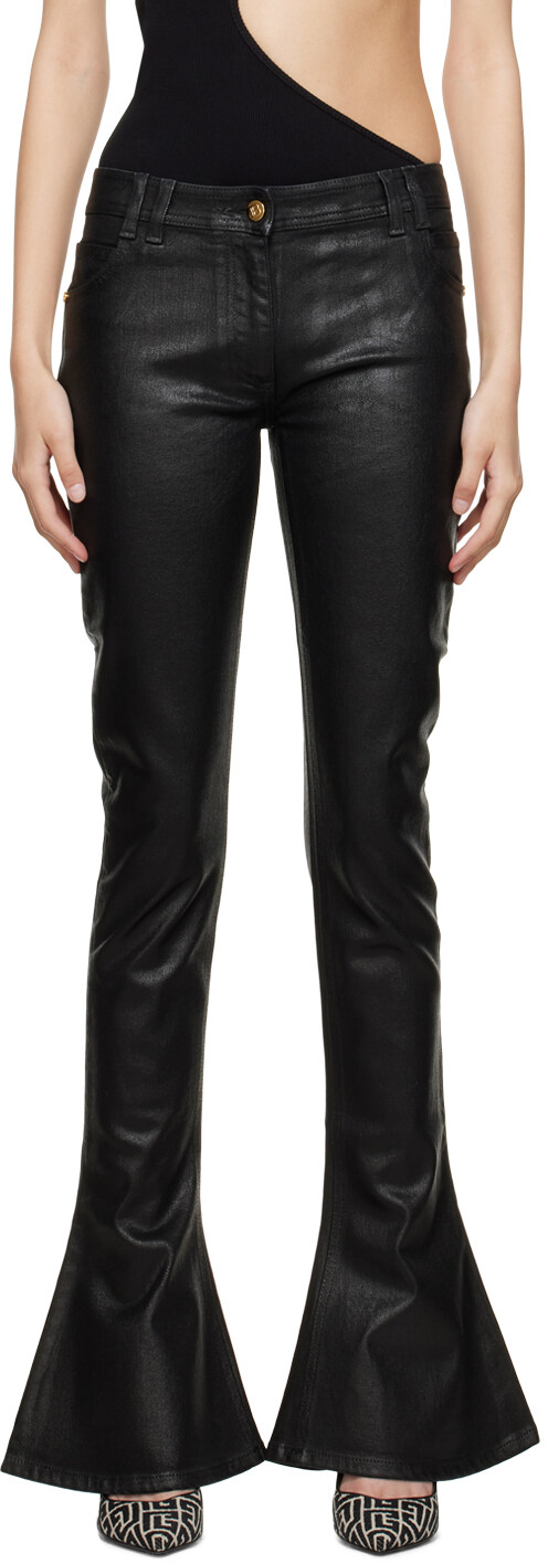 

Черные зауженные джинсы Balmain